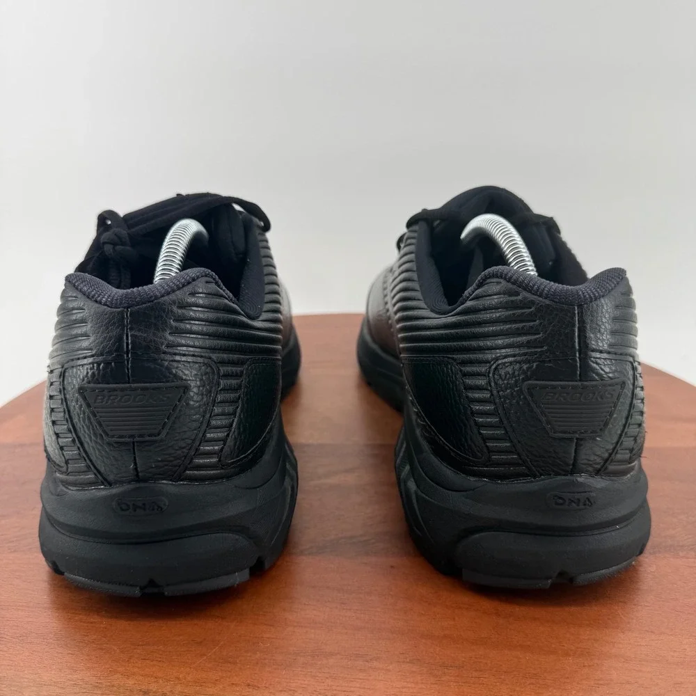 Brooks Addiction Walker 2 Black Leather Comfort Walking Shoes Men 11 XWide/4E‎